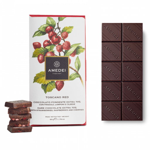 Extra Dark Chocolate 70% with Red Fruit (50gr), Amedei